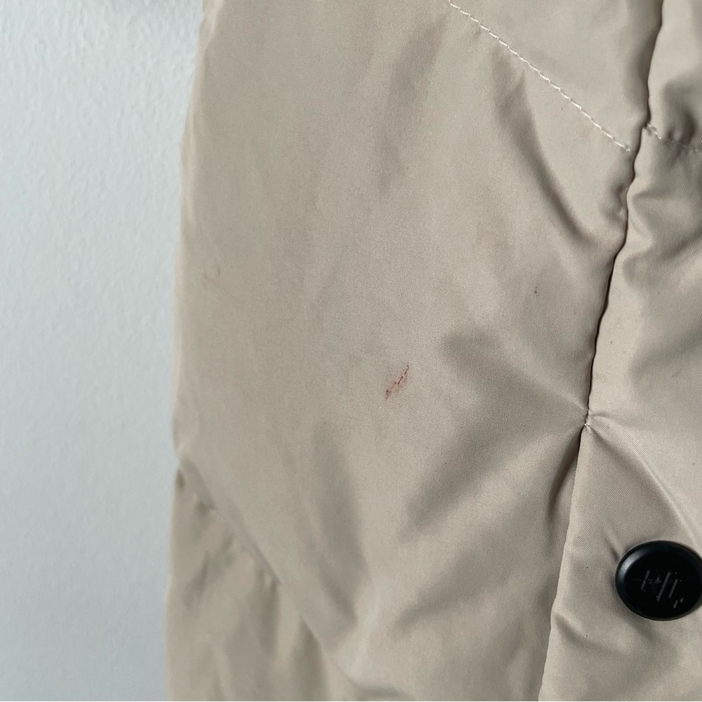 Lauren Ralph Lauren Tan Pillow Hood Longline Down and Feather Jacket Coat Size S - Picture 7 of 7